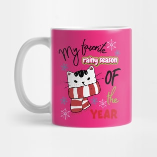 Winter Cat - Favorite rainy season Mug